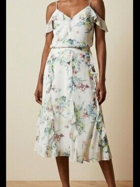 Ted Baker ruffled skirt Pergola print. Size 0-2